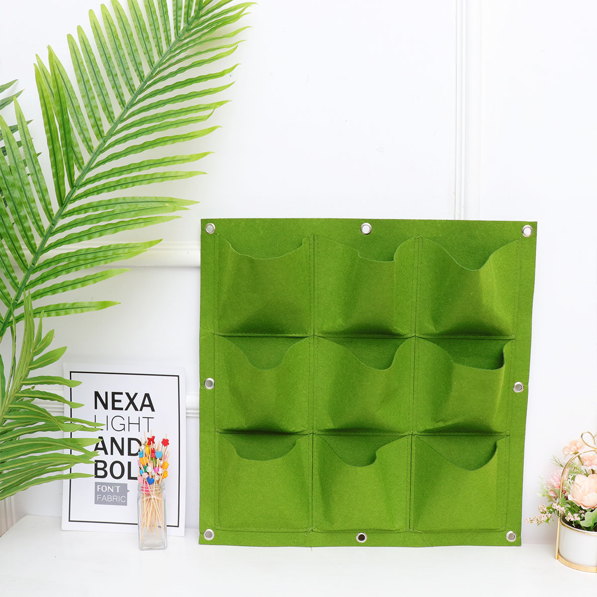9-Pocket Wall Hanging Plant Ba - огляд і ціна Outdoor Planting Bag
