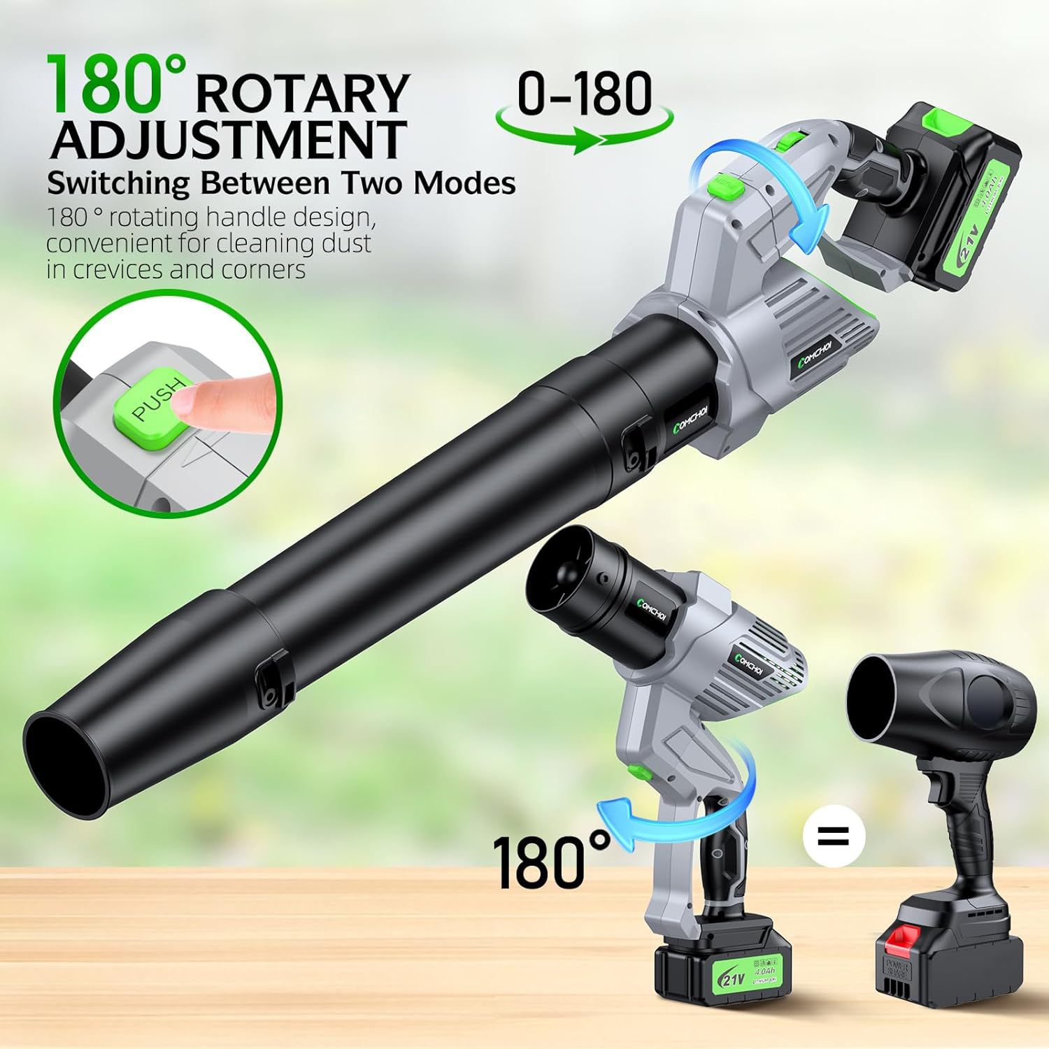 Cordless Electric Leaf Blower  - огляд і ціна Gardening Tools Battery Powered