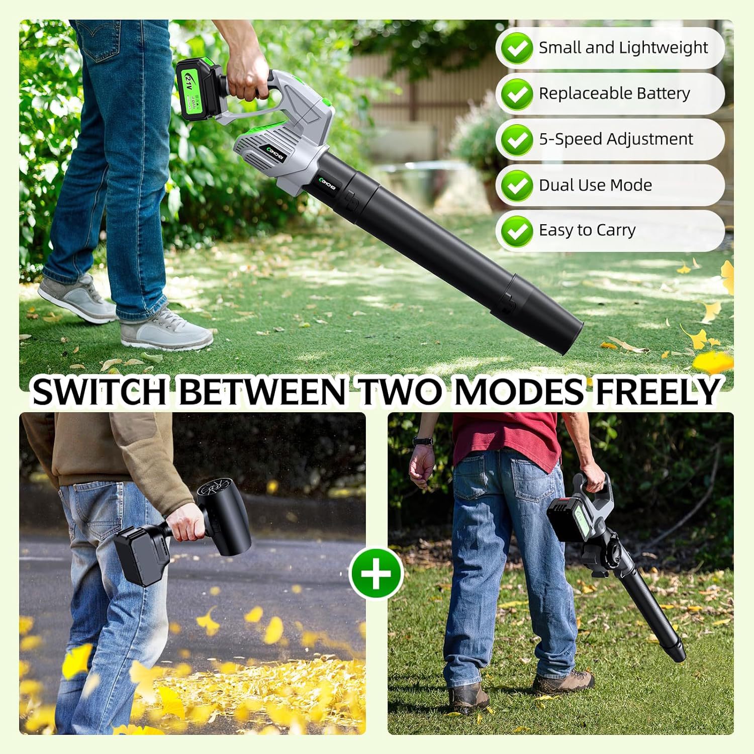 Cordless Electric Leaf Blower  - огляд і ціна Gardening Tools Battery Powered