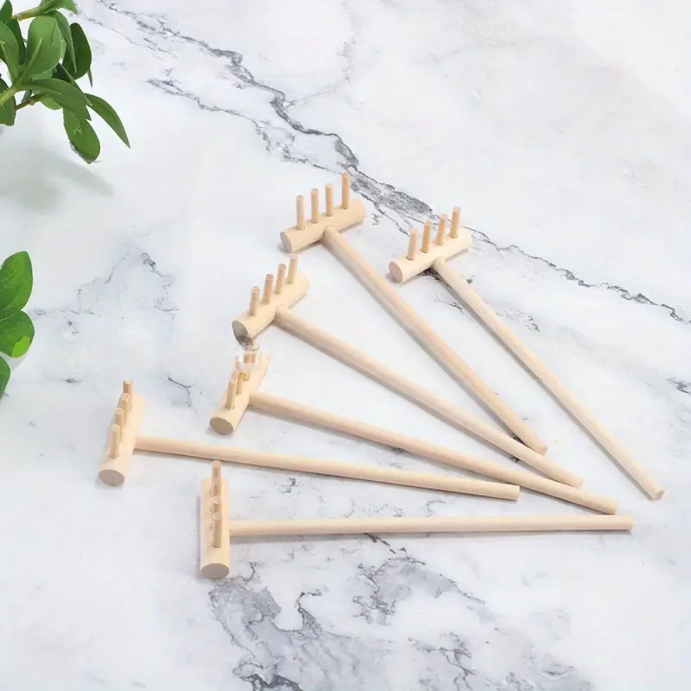 6pcs Mini Bamboo Rake Set for  - огляд і ціна Gardening Tools Japan